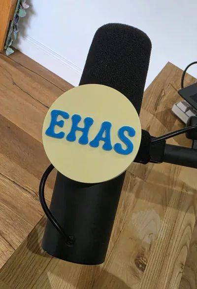 EHAS custom 3D printed magnetic microphone flag cover by 3dandfun