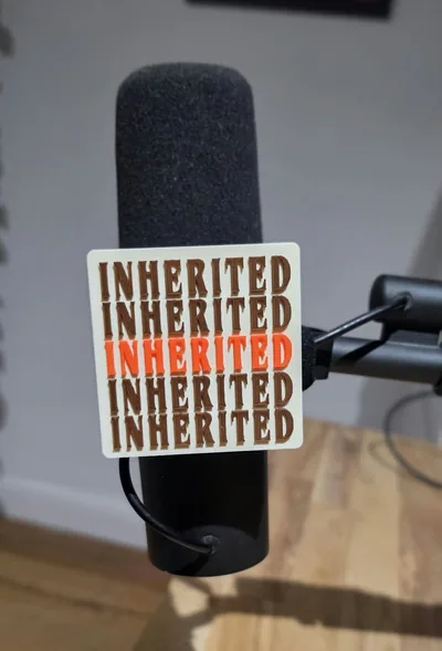 Custom branded microphone cover supplied by 3dandfun