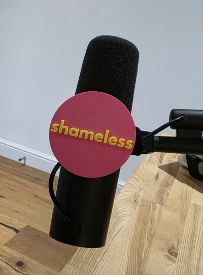 Custom branded microphone cover supplied by 3dandfun