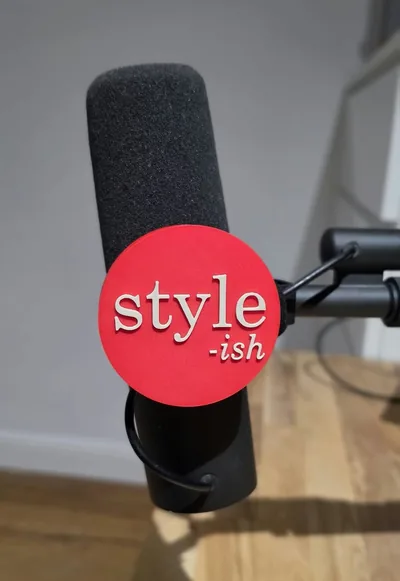 Custom branded microphone cover supplied by 3dandfun