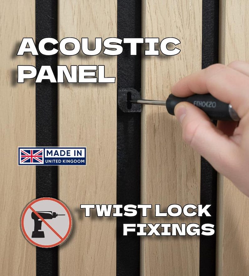 Acoustic Panel twist lock fixings