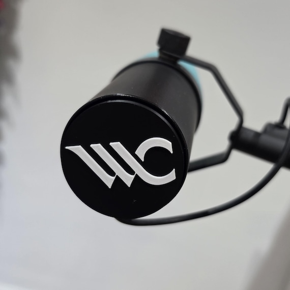 Custom branded microphone cover supplied by 3dandfun