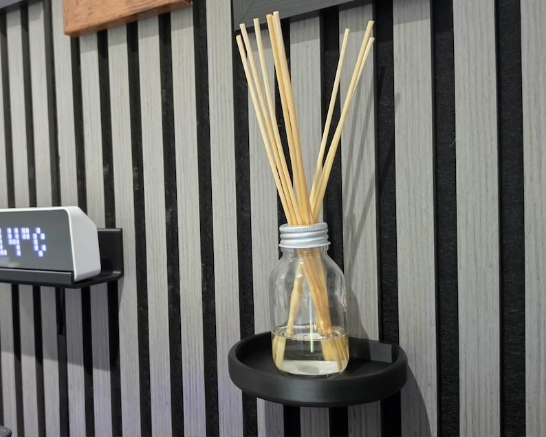 Acoustic Panel Shelf | No Drilling, Screwless Floating Shelf Black