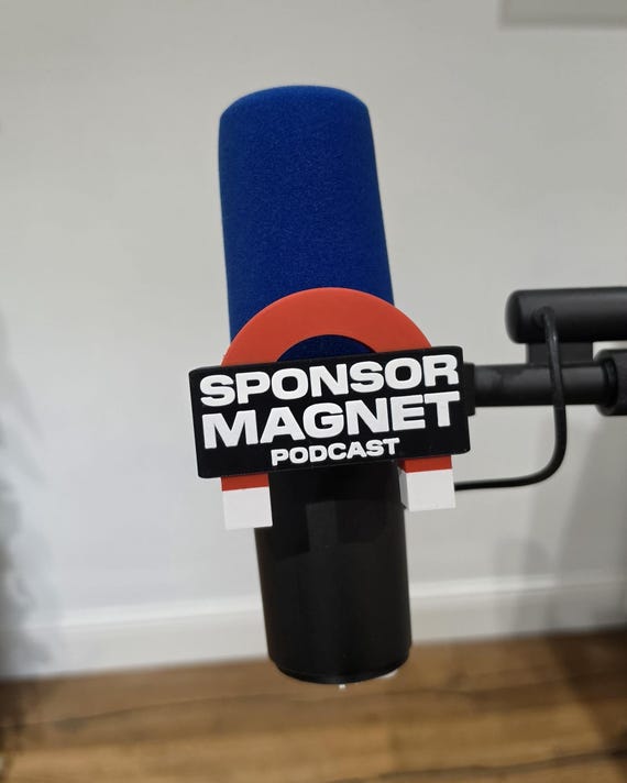 Custom branded microphone cover supplied by 3dandfun