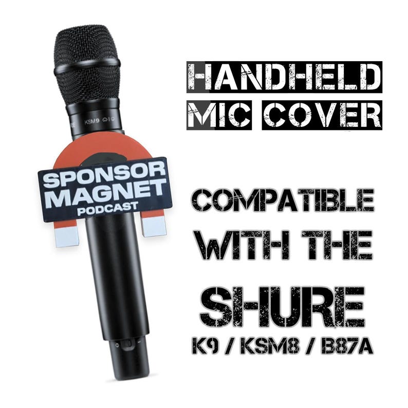 Shure ADX2 B87A compatible Custom Microphone Cover | Personalised Logo Mount Streamer Podcaster Accessory