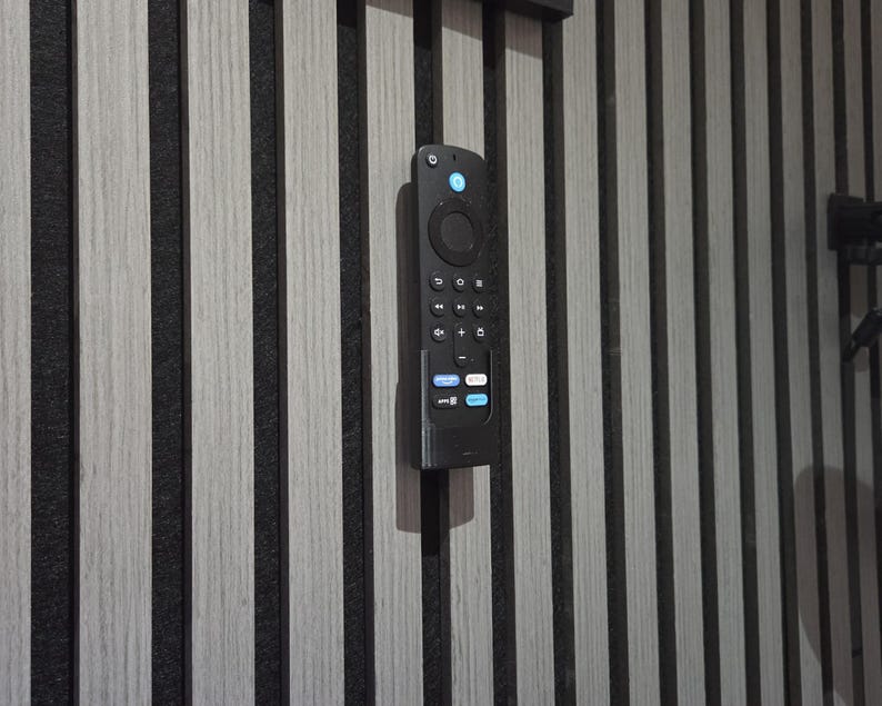 Acoustic wall Panel FireStick Remote Control Holder - No Drilling by 3DandFUN